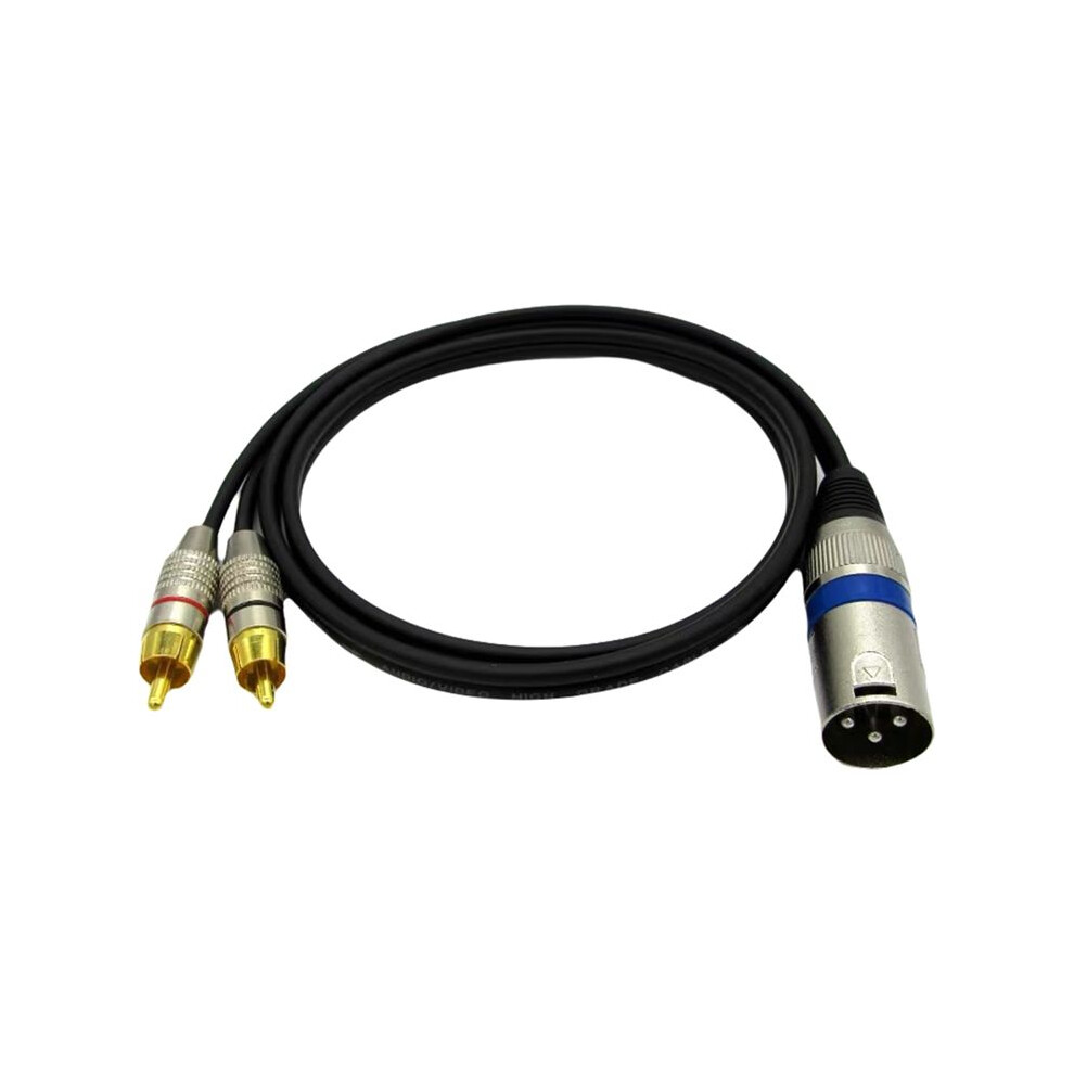 Istovo Men's Xlr To Dual Rca Audio Cable Rca Phono Cable Hifi Stereo Subwoofer Speaker For Mixer Studio Monitor 1M