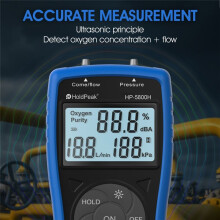 HoldPeak Portable Ultrasonic Oxygen Measuring Instrument,for Detection PSA Oxygen Generator Output Concentration,Flow Rate