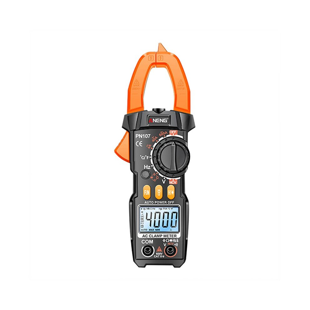 Aneng Pn107 Digital Clamp Meter Ac/ Voltage True Rms Multimeter 600A Current Testers Ncv Induction Ohmmer Tools Black & Yellow 6034078533270