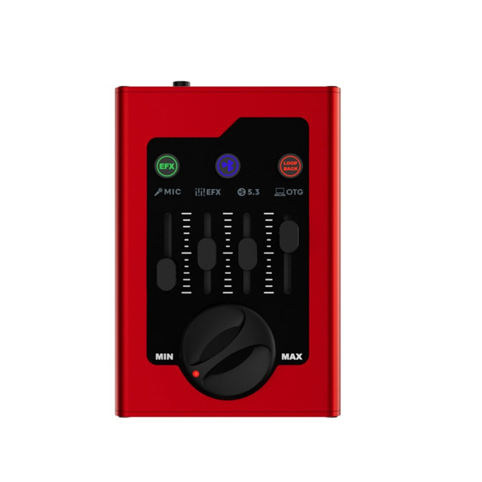 Sound Card Microphone Sound Card Otg Function For Computer Singin Stage Live Streaming Red 6032338514984