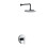 Rainfall Shower System with Bath Mixer Tap, Wall Mounted Round  Spray, 360 Rotation 1