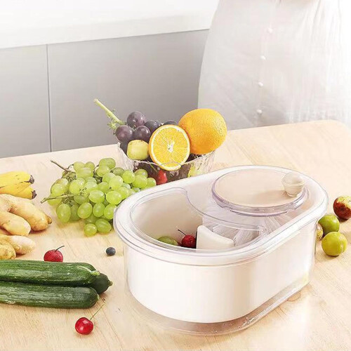 Salad Spinner with BuiltIn Drainage, Manual Fruit and Vegetable Washer for Fast Kitchen Use 1