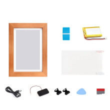 Waveshare 7.3 Inch Color E-Ink Display E-Paper Screen Solid Wood Frame Ultra-Long Standby 800x480 E-Ink Photo Painter Frame