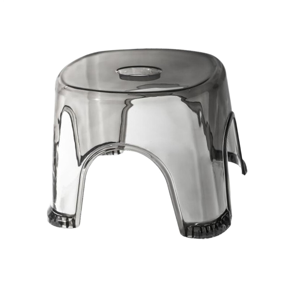 Clear Bathroom Step Stool Waterproof NonSlip Transparent Gray 22 Cm Corner Shower Stool For Small Spaces 1 Pack
