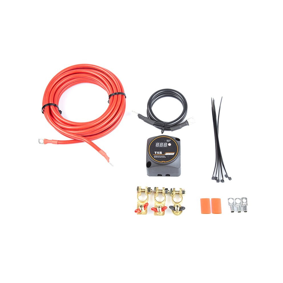 Dual Battery Isolator Kit 12V 140Amp Manual And Auto Modes Vsr Voltage Sensitive Relay With Lcd Screen For Atv Utv Rv 6033871004420
