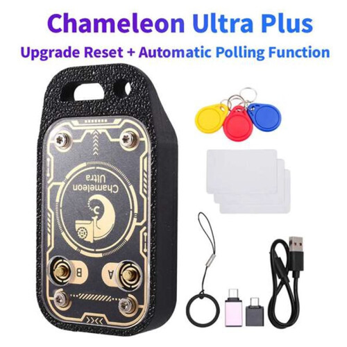 Chameleon Ultra  RFID  Card Emulator Reader+3XUID Keychain/CUID Card IC ID Card Decode Reset+Automatic Polling 1
