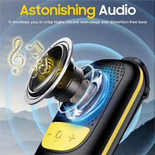 Draagbare -Luidspreker met Clip, Ingebouwde Microfoon voor Handsfree Muziek en Gesprekken, -Waterdicht voor Buiten
