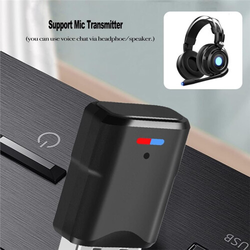 For PS5 PS4 TV Computer -Compatible Headset Wireless Audio Transmitter BT5.3 Audio Adapter Driver-Free 2