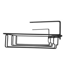3 Slots Adjustable Iron Wine Glass Rack Under Cabinet Storage for Kitchen & Bar