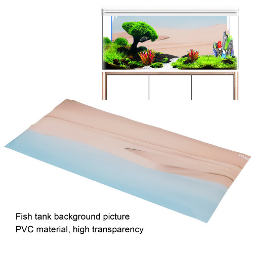 PVC 3D Fish Tank Background, 61x30cm Underwater Decor 2