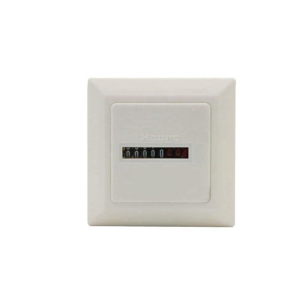 Hm-1 Timer Square Counter Digital 0-99999.99 Gauge 0.3W Ac220-240V / 50Hz Ac Hour Meter Hourmeter White 6033515898583