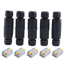5 Stuks IP68 Waterdichte Aansluitdoos, Elektrische Kabelconnector voor Buiten voor 3,5-10Mm Draadbereik (AC 250V, 16A) 4-Pins