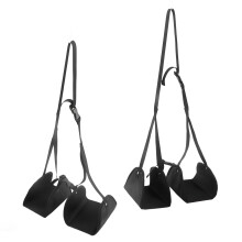 Tragbare schwarze Oxford-Leinen-Fußpedal-Hängematte für Reisen & Büro
