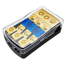 Porte-Fusible ANL Ă 3 Voies, Bloc de Distribution de Fusibles en Cuivre de Calibre 0/2/4 Ă Calibre 4/6/8, 60 une pour Amplificateur Audio de Voiture