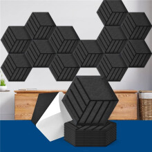 12er-Pack Selbstklebende Akustikpaneele, 14 X 12 X 0,4 Zoll, Schalldichte Wandpaneele, Schallabsorbierende Paneele, B