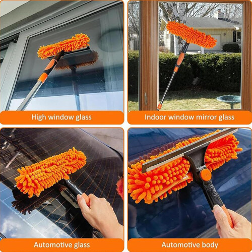 Extendable Feather Duster 6m Long Reach Microfiber Cleaning Kit for  Ceilings and Cobwebs 2