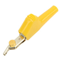 Yellow Telecom Test Clamp J.60043 with 25mm Needle-Piercing Opening