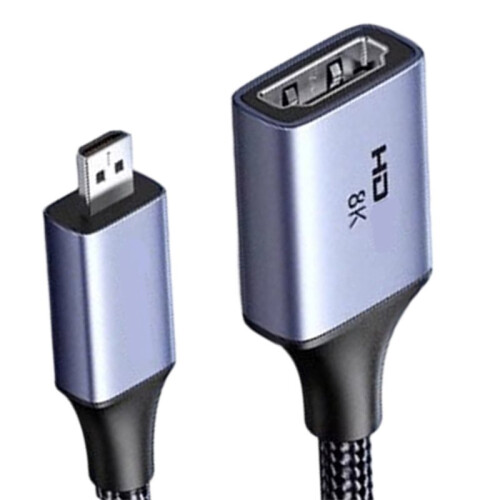 Micro-to -Compatible Adapter 8K 60Hz 3D for  Hero 7 for Raspberry Pi 4 for  for  -Compatible Cable 2