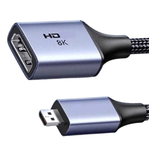 Micro-to -Compatible Adapter 8K 60Hz 3D for  Hero 7 for Raspberry Pi 4 for  for  -Compatible Cable 1