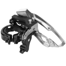 Aluminum Alloy Front Derailleur, 3 Speed Front Derailleur With Top Bottom Pull Routing Clamp On Mount Adjustable Chain Guide High Compatibility