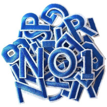Set di lettere e numeri termoadesivi, lettere dell'alfabeto AZ e 0-9 da applicare con il ferro da stiro. Toppe ricamate resistenti con retro adesivo