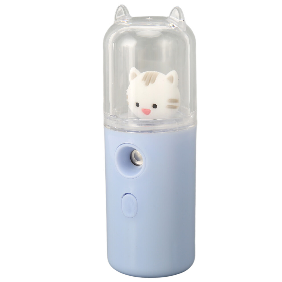 Unisex Blue Mini Face Mist Sprayer 30Ml Usb Rechargeable Hydrating