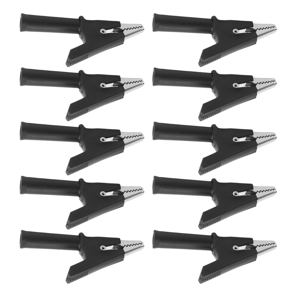 10A Crocodile Clip Kit 10Pcs With 4Mm Sockets For Car Battery Tests 3211375951232