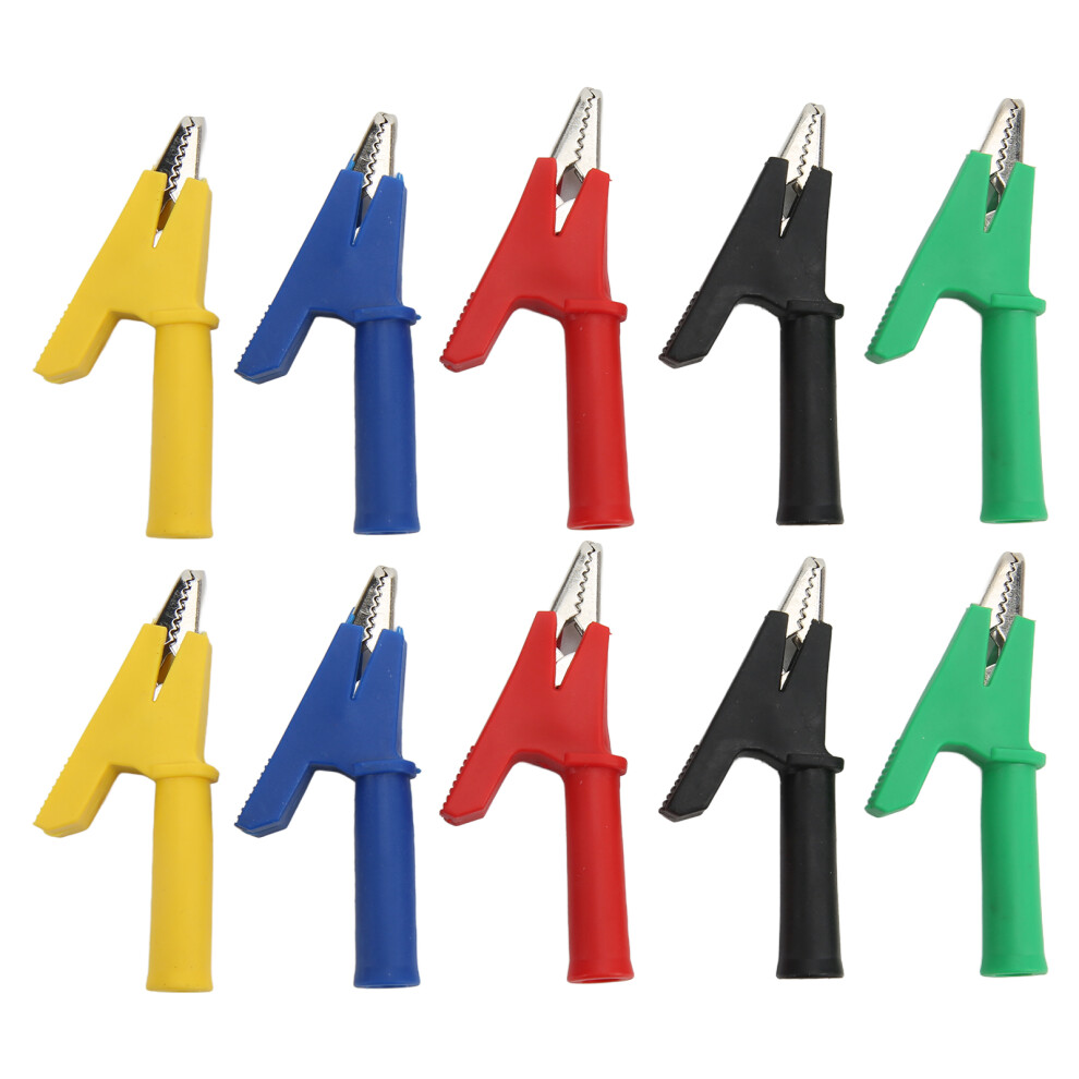 Insulated Crocodile Clip Test Clamp 4Mm Jack 10Mm Opening Multicolour 60049 4651375951426