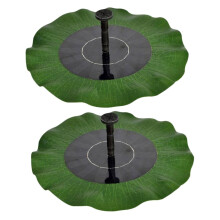 Solar Bird Bath Fountain Pump Set with Leaf Design for Garden Ponds and Durable Outdoor Decor