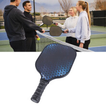 Lightweight Carbon Fiber Pickleball Paddles Set with 2 Balls Carry Bag Black Blue