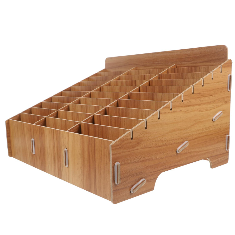 Wooden Multi Grid Phone Management Box For Classrooms Meeting Rooms Mobile Phone Shops Chic Organizer Storage Solution 9347817569452