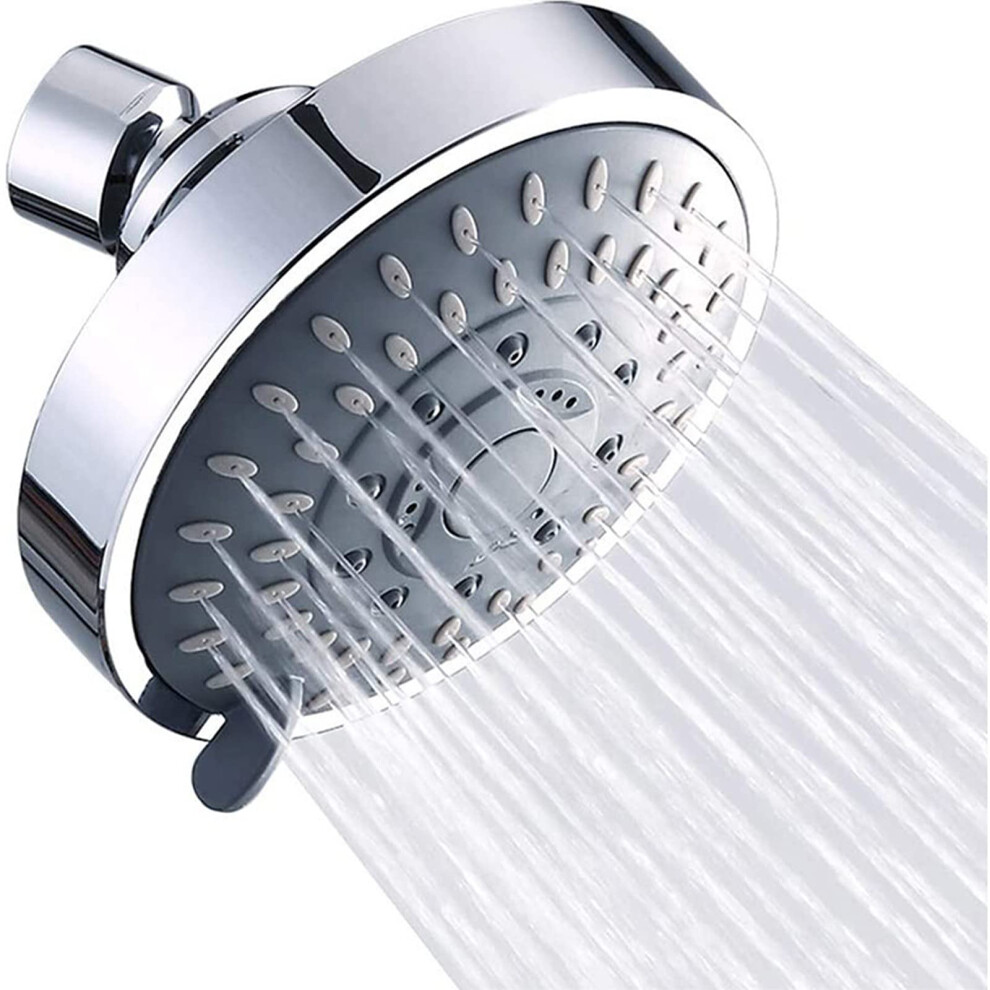 Pressure Chrome Shower Head 5Setting Adjustable Rain Showerhead 9347817569520