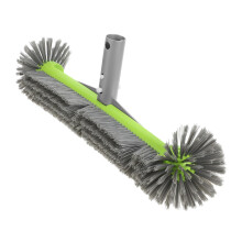 Pool Brush with Dense Bristles, Heavy Duty Head for Swimming Pool Walls, Floors and Spa Cleaning