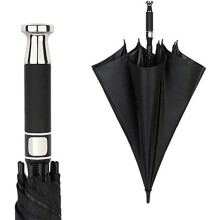 Golf Umbrella Windproof Large Canopy Long Handle UV Protection for Men and Women Black