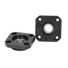 FK15 FF15 Soporte de extremo para tornillo de bolas, diámetro interior 15 mm, Negro