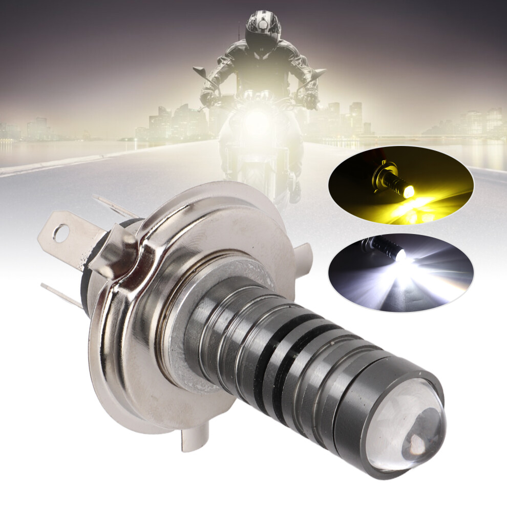 H4 Led Motorcycle Headlight Bulb 10W Ip68 Waterproof Yellow/White 4061375956619