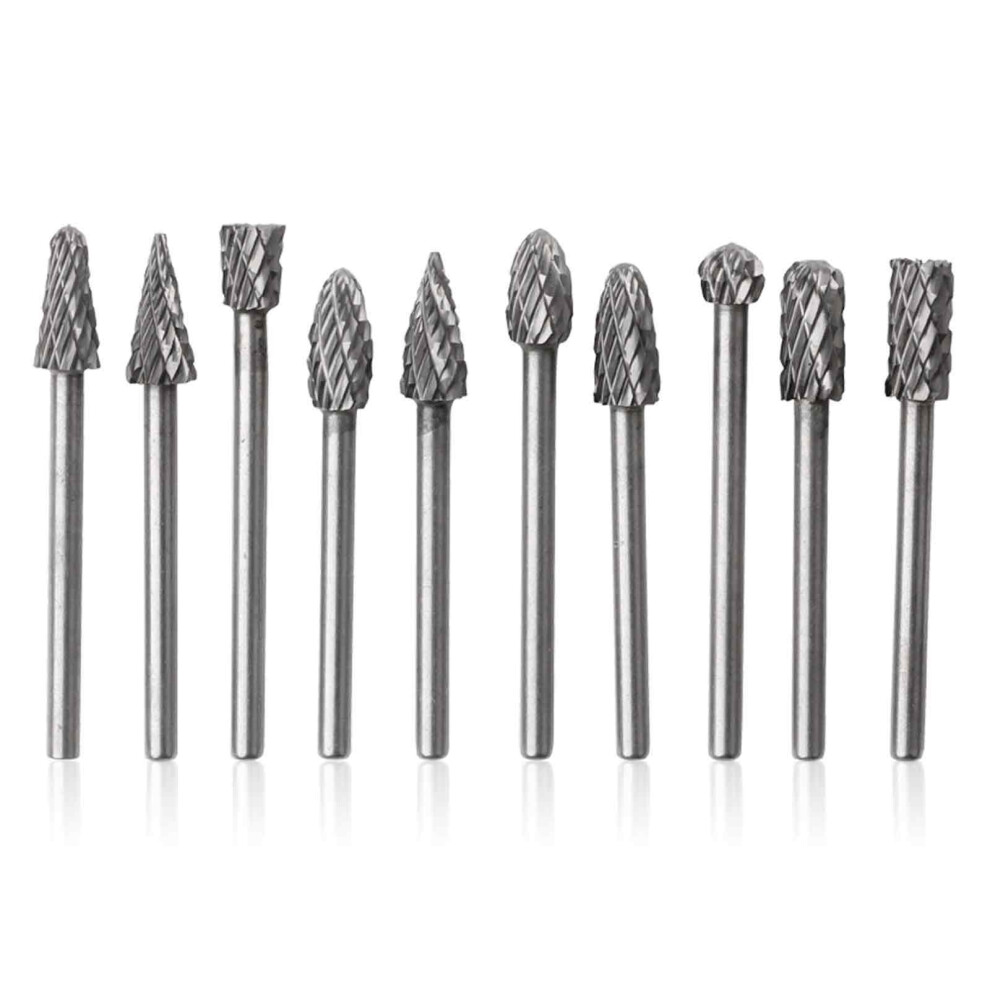 Long Working Life Tungsten Carbide Burr, Versatile Use Rotary Files For Metal Carving And Deburring, Double Cut Design Carbide Grinding Bits With 9448196755471