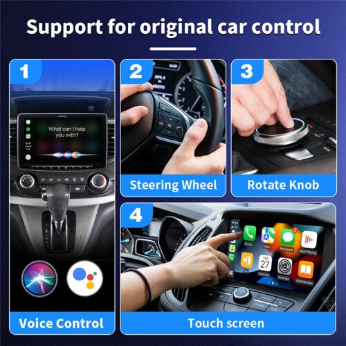 2 In 1 Ai  Box Car Intelligent Systems Wireless Carplay Dongle Wireless Android Auto Adapter Nero 1
