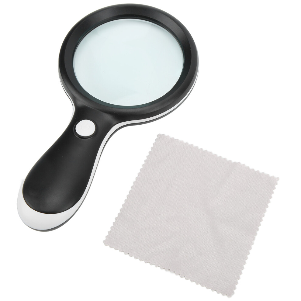 Optical 10x Magnifier with LED Lights - Durable ABS Handheld Design