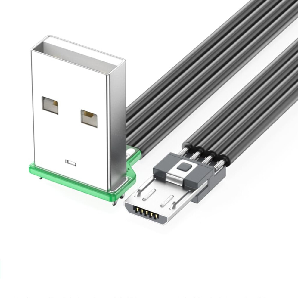 Usb 2.0 Right Angle 5Pin Silicone Cable 5V2a Fast Charging Data Cord For Smartphones Tablets 9347817571424