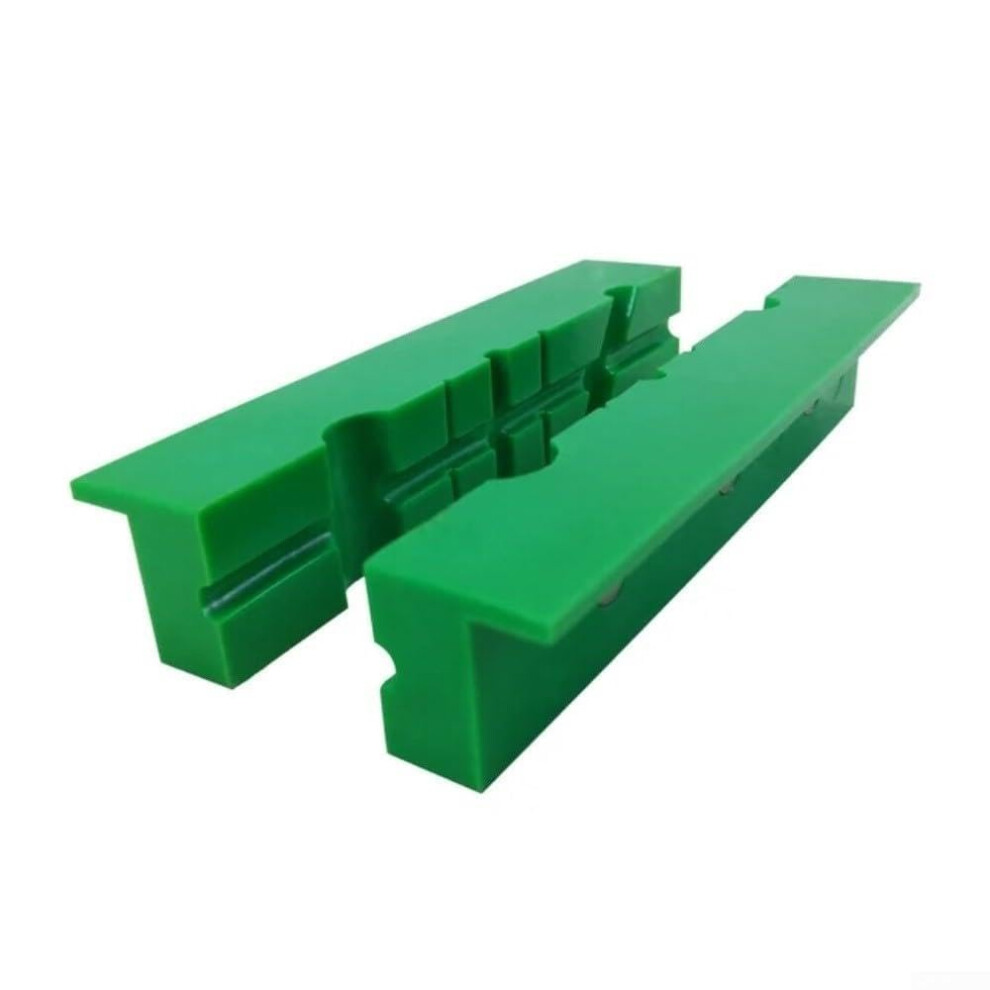 Magnetic Vise Jaw Pads 6 Inch Green Soft Rubber Bench Vise Jaws With Protective Magnetic Lock 9347817571813