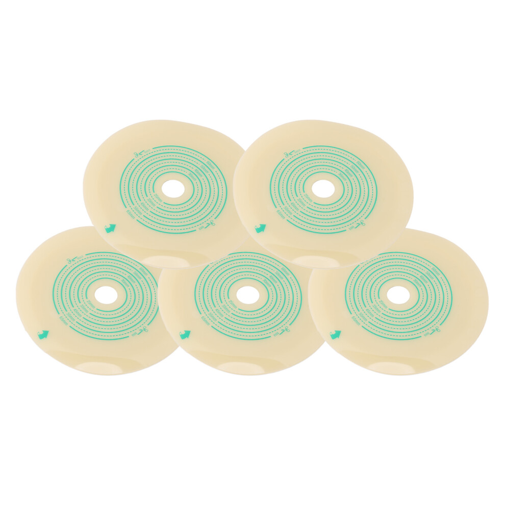 5pcs Clear Hydrocolloid Ostomy Barrier Rings, 25-65mm, Self-Adhesive