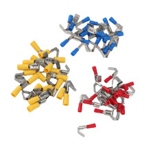 60Pcs Semi Insulated Piggyback Spade Connectors 22-10 AWG, 3 Colors