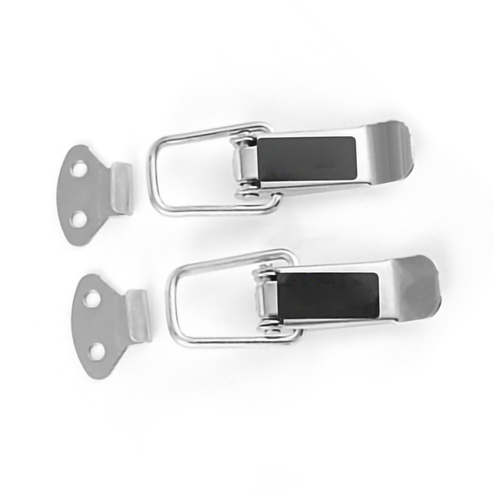 Pair Car Bumper Fasteners, Quick Release Lock Clips, S Silver 8151375964397