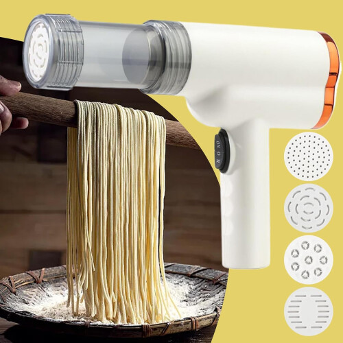 Electric Pasta Maker Rechargeable Automatic Noodle Maker with Multiple Shapes for Home Cooking 1