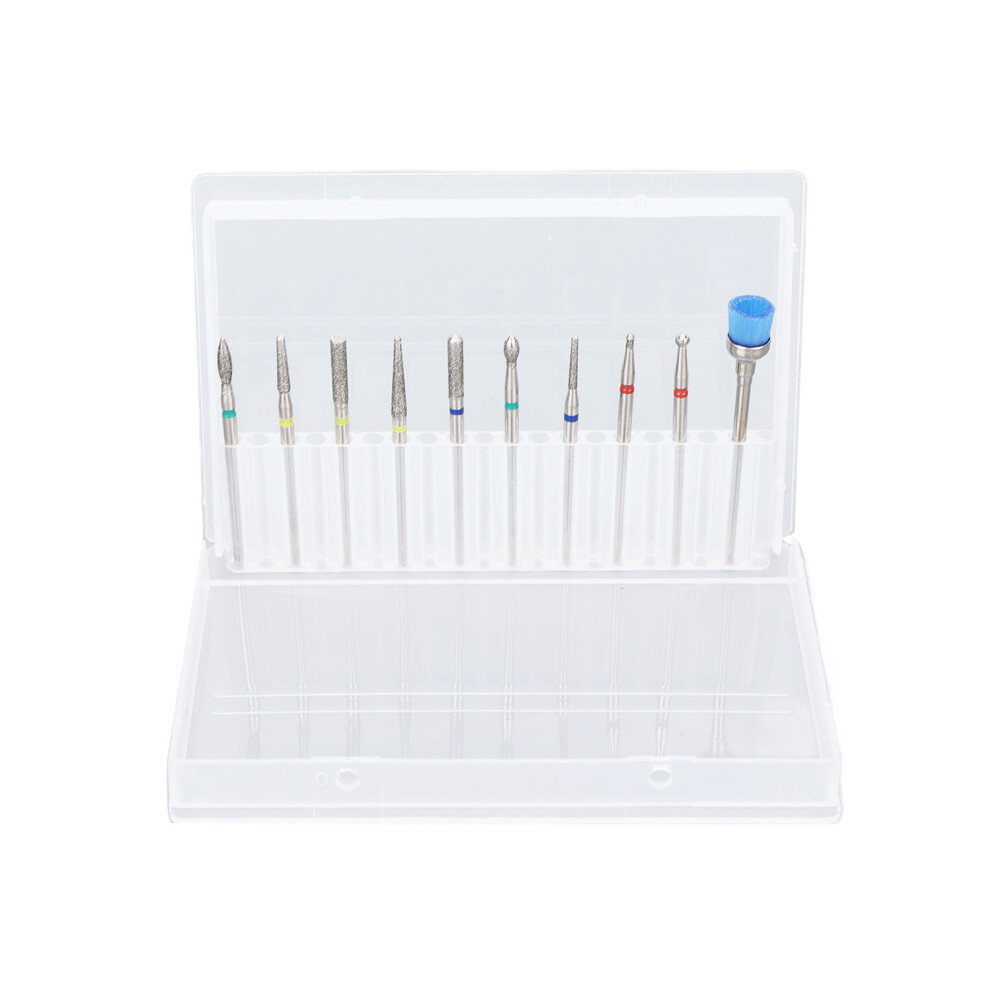 Professional Nail Artisan Kit, Ceramic Drill Bits For Acrylic Gel Nails, 10Pcs 9340258773945
