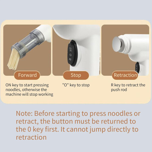 Electric Pasta Maker with 5 Molds, Fast Rechargeable Automatic Noodle Maker for Home Kitchen 2