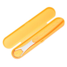 Doppelseitiger Zungenreiniger aus Edelstahl für Erwachsene und Kinder, 15 cm, Blau