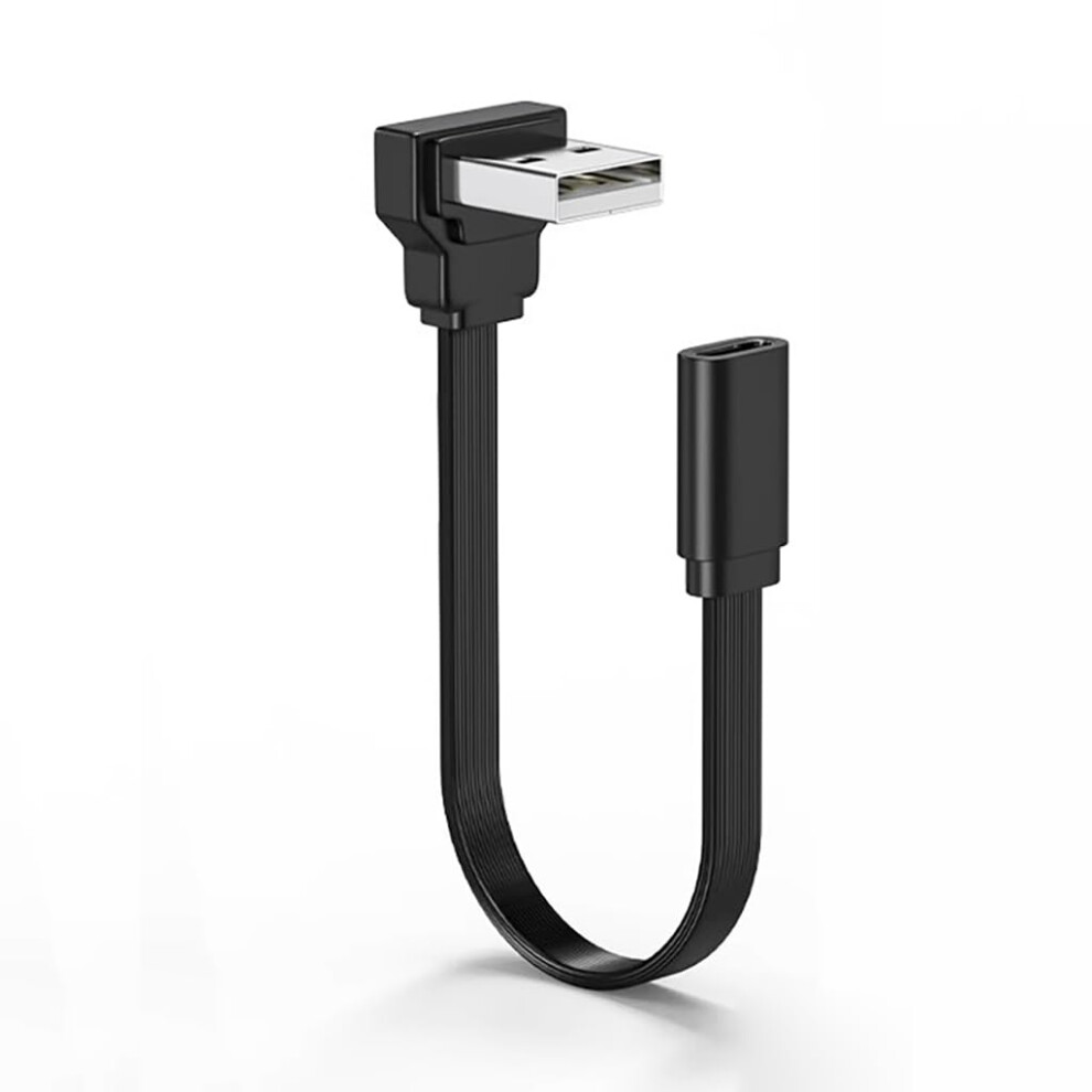 Usb 2.0 To Usb Type C Female 90 Cable 1M Thin Silicone Fast Charging 2A 480Mbps 9347817574753