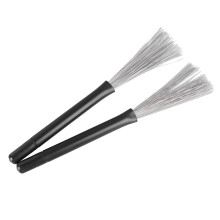 Brosses en fil métallique portables en acier, 2 pièces avec tiges télescopiques pour batterie